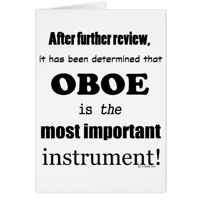 Oboe instrument le plus important (Devant)