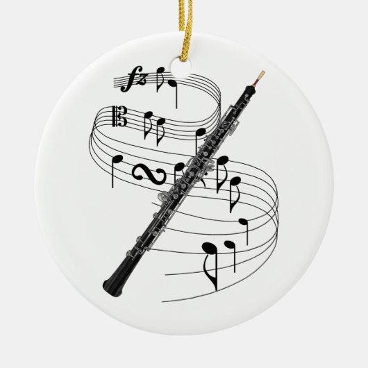 Oboe Keramisch Ornament (Voorkant)