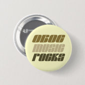 Oboe Music Rocks Gift Ronde Button 5,7 Cm (Voorkant /achterkant)
