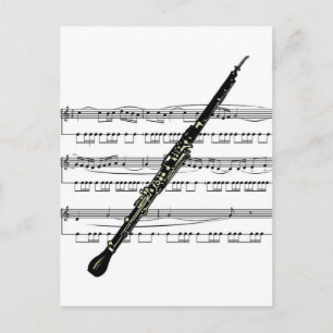 Oboe musical 01 B Briefkaart