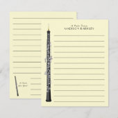 Oboe Musician Music Teacher Bedankkaart (Voorkant / Achterkant)