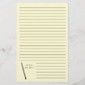 Oboe Musician Music Teacher Briefpapier (Achterkant)
