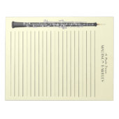 Oboe Musician Music Teacher Notitieblok (Voorkant)