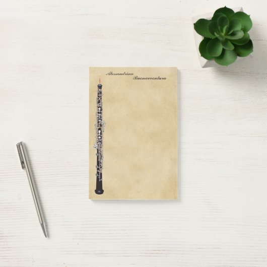 Oboe op Parchment Kijk  Naam Post-it® Notes (Kantoor)