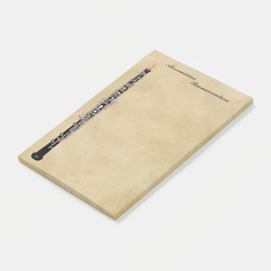 Oboe op Parchment Kijk  Naam Post-it® Notes (Schuin)