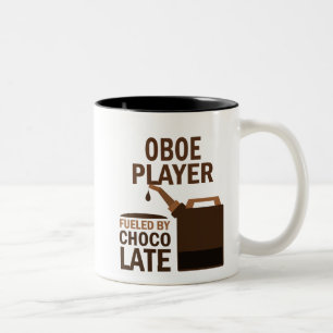Oboe Player (Funny) Chocolate Tweekleurige Koffiemok