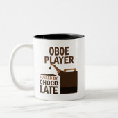 Oboe Player (Funny) Chocolate Tweekleurige Koffiemok (Links)