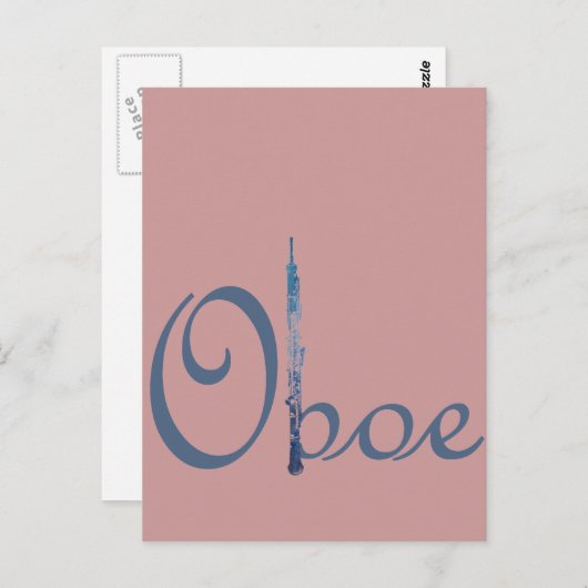 Oboe-script Briefkaart (Voorkant / Achterkant)