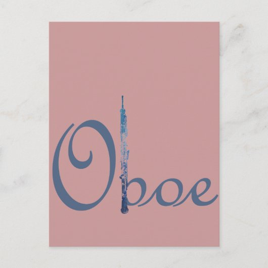 Oboe-script Briefkaart (Voorkant)