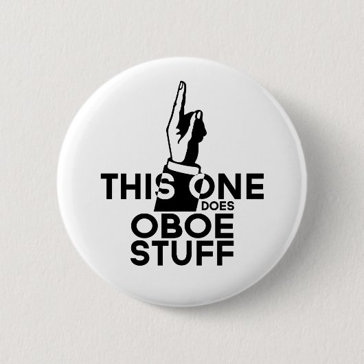 Oboe Stuff - Funny Oboe Music Ronde Button 5,7 Cm (Voorkant)