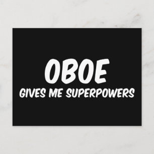 Oboe Supergrootmachten Funny Superheld Music Briefkaart