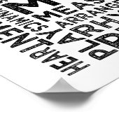 Oboe Typografie Poster (Hoek)