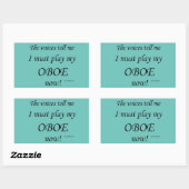 Oboe Voices Dit Doit Jouer Sticker Rectangulaire (Feuille)