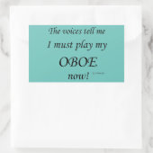 Oboe Voices Dit Doit Jouer Sticker Rectangulaire (Sac)
