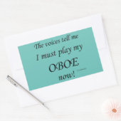 Oboe Voices Dit Doit Jouer Sticker Rectangulaire (Enveloppe)
