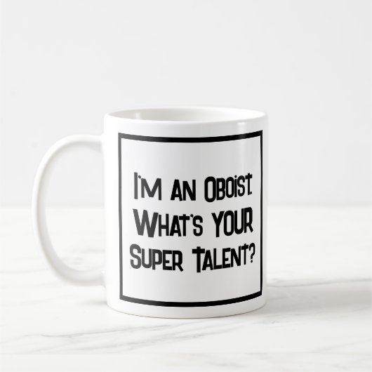 Oboïst Super Talent. KoffieMok (Links)