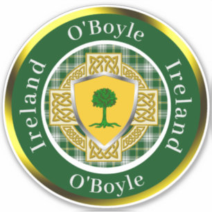 O'Boyle Schild & Keltisch Kruis Persoonlijk Sticker