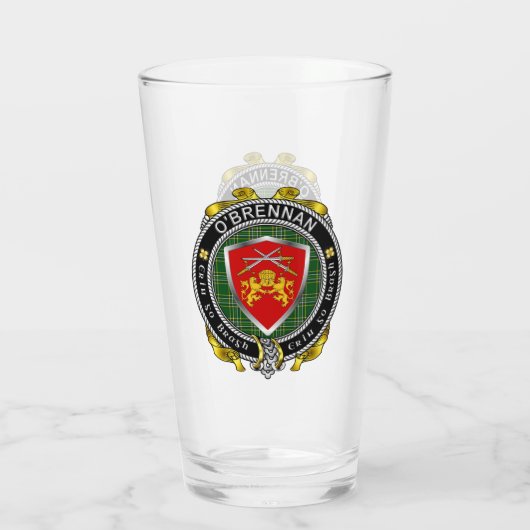 O'Brennan/Brennan Irish Shield Beer Glas (Achterkant)
