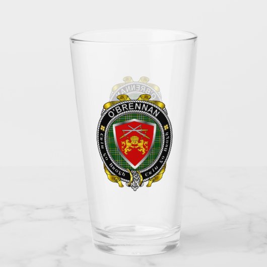 O'Brennan/Brennan Irish Shield Beer Glas (Voorkant)