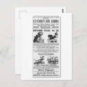 O'Brian's Six Shows Circus Advertisement Briefkaart (Voorkant / Achterkant)