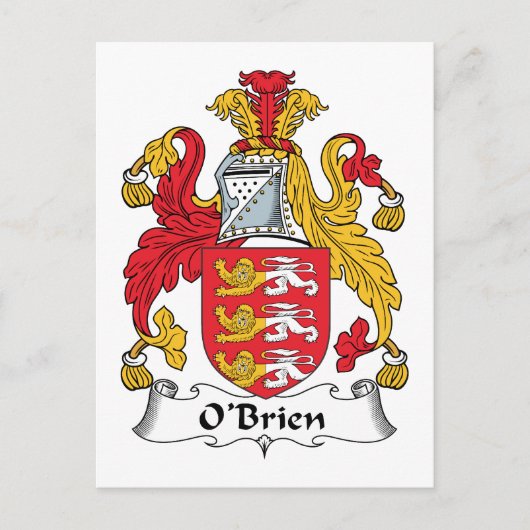 O'Brien Family Crest Briefkaart (Voorkant)