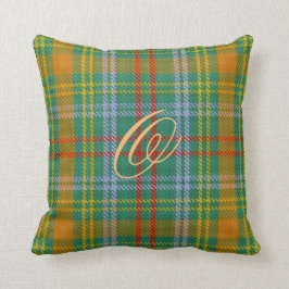 O'Brien Tartan Monogram Pillow Kussen