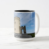 O'Brien's Tower Ireland Souvenir Coffee Cup Tweekleurige Koffiemok (Voorkant rechts)
