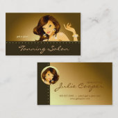 Obscurité de bronzage de femme d'or de carte de (Devant / Derrière)