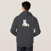 Obscurité de sweat - shirt à capuche de chat de (Dos entier)