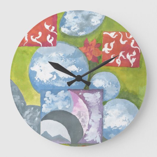 Observance Folk Art van AnyaC Grote Klok (Voorkant)