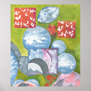 Observance Folk Art van AnyaC Poster