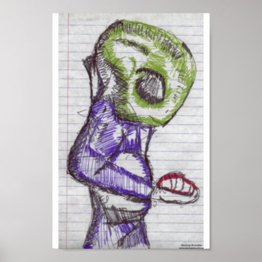 Observatie groene buitenaards poster (Voorkant)