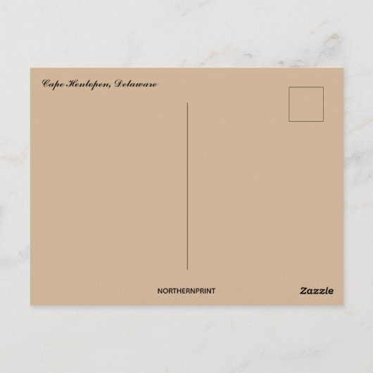 Observatietoren in Cape Henlopen Delaware Briefkaart (Achterkant)