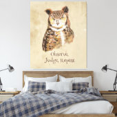Observeer, oordeel, herhaal uil sassy attitude pri canvas afdruk (Insitu (Slaapkamer))