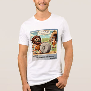 Obsessie met cavemanswiel   Grappige prehistorisch Tri-Blend Shirt