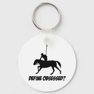 Obsessie met paardenpolo sleutelhanger