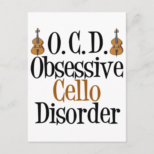 Obsessief-Cello-stoornis Briefkaart (Voorkant)