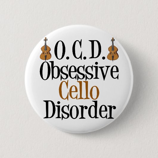 Obsessief-Cello-stoornis Ronde Button 5,7 Cm (Voorkant)