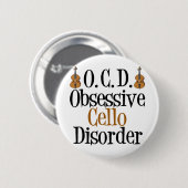 Obsessief-Cello-stoornis Ronde Button 5,7 Cm (Voorkant /achterkant)