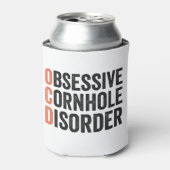 Obsessief cornhole-aandoening Grappig cornhole ges Blikjeskoeler (Blikje Voorkant)