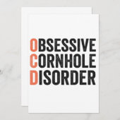 Obsessief cornhole-aandoening Grappig cornhole ges Kaart (Voorkant / Achterkant)
