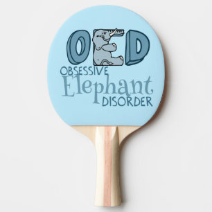 Obsessief-elephant Disorder Cute Blue Tafeltennisbatje