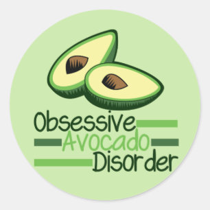Obsessieve Avocado stoornis Cool Green Ronde Sticker