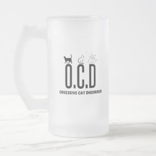 OBSESSIEVE CAT-HANDORDER MATGLAS BIERPUL