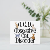 Obsessieve-Cat-stoornis Briefkaart (Staand voorkant)