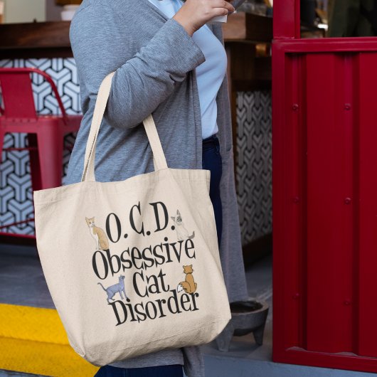 Obsessieve-Cat-stoornis Grote Tote Bag