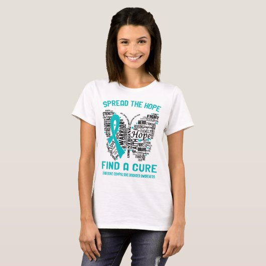 Obsessieve Compulsive Disorder Awareness Ribbon T-shirt (Voorkant volledig)