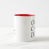 "Obsessieve Compulsive DIVA" Tweekleurige Koffiemok (Center)