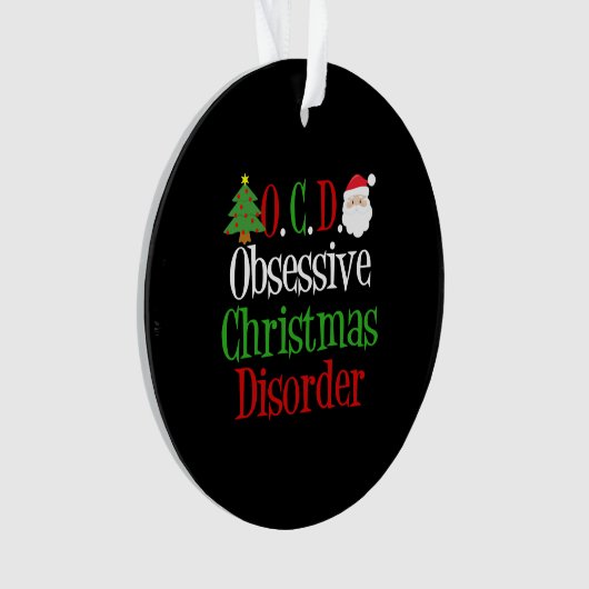 Obsessieve Humor met kerstziekte Ornament (voorkant)