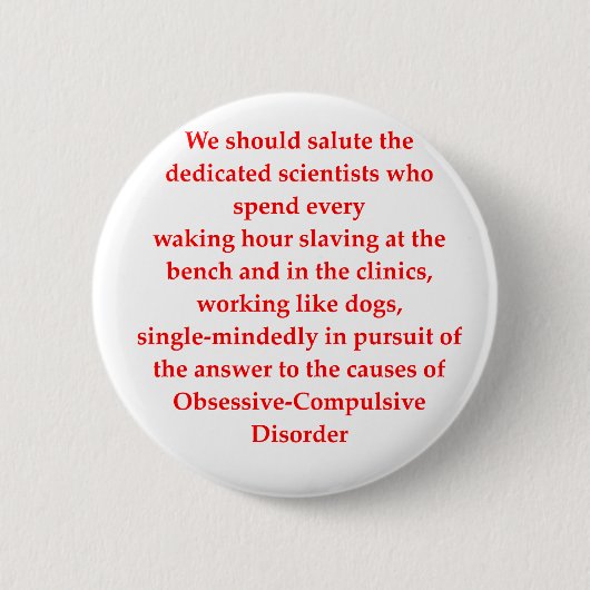 obsessieve jok ronde button 5,7 cm (Voorkant)